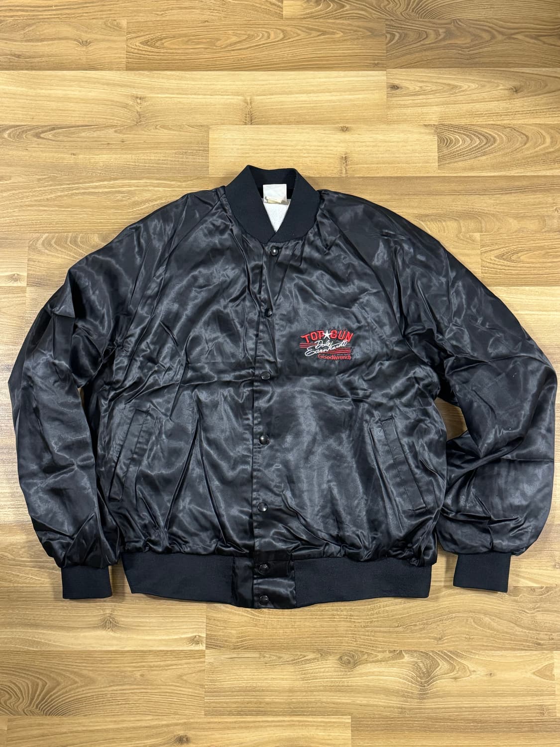 90s TaylorMade 쉐보레 탑건 로고 새틴 스타디움 자켓 상품이미지2