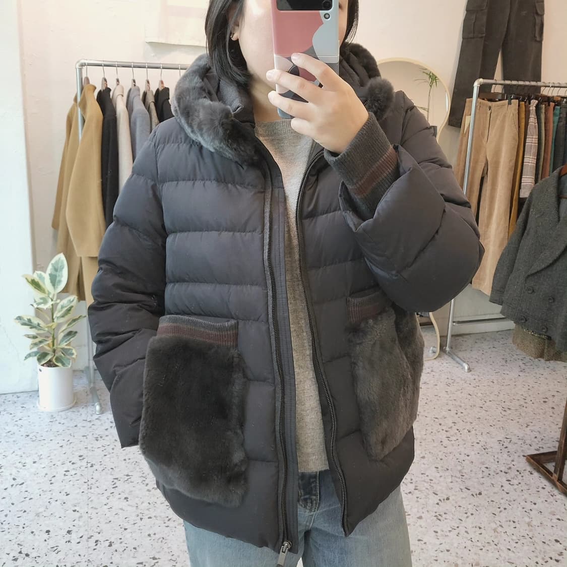 Kayesu 래핏퍼 구스다운 패딩 상품이미지10