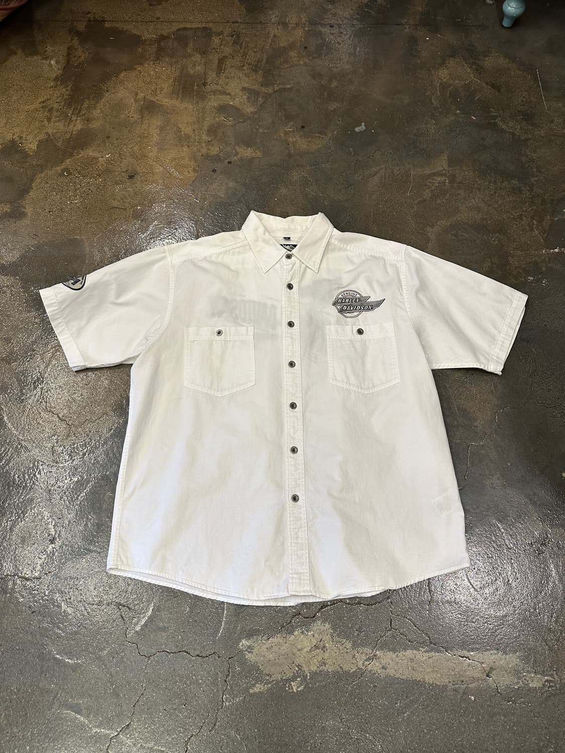 00s Harley Davidson 할리 데이비슨 반팔 셔츠 XL 상품이미지1
