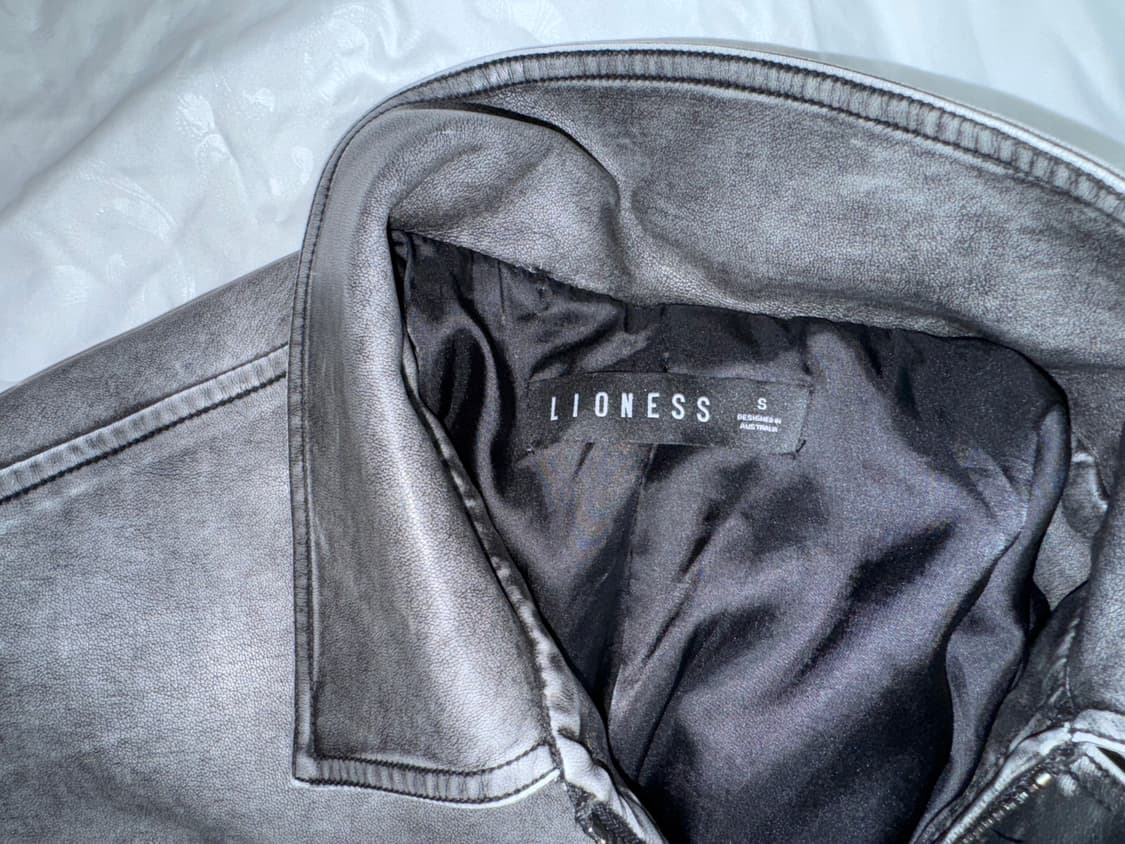 Lioness kenny leather bomber jacket 그레이 상품이미지4