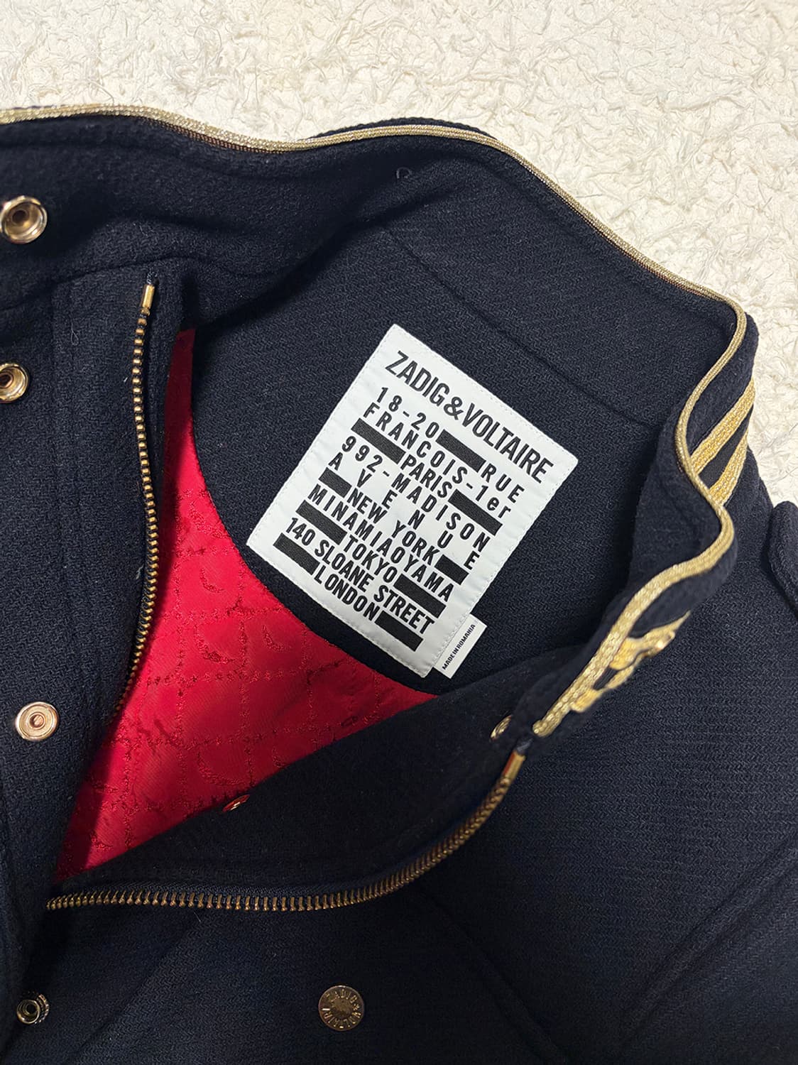 쟈딕앤볼테르 울 집업 밀리터리 자켓 상품이미지6