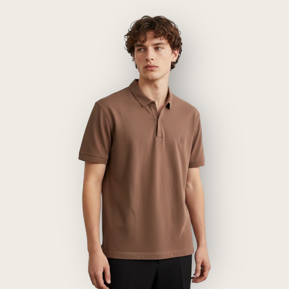 100/ 타임옴므 버튼리스 로고 PK반팔 상품이미지1