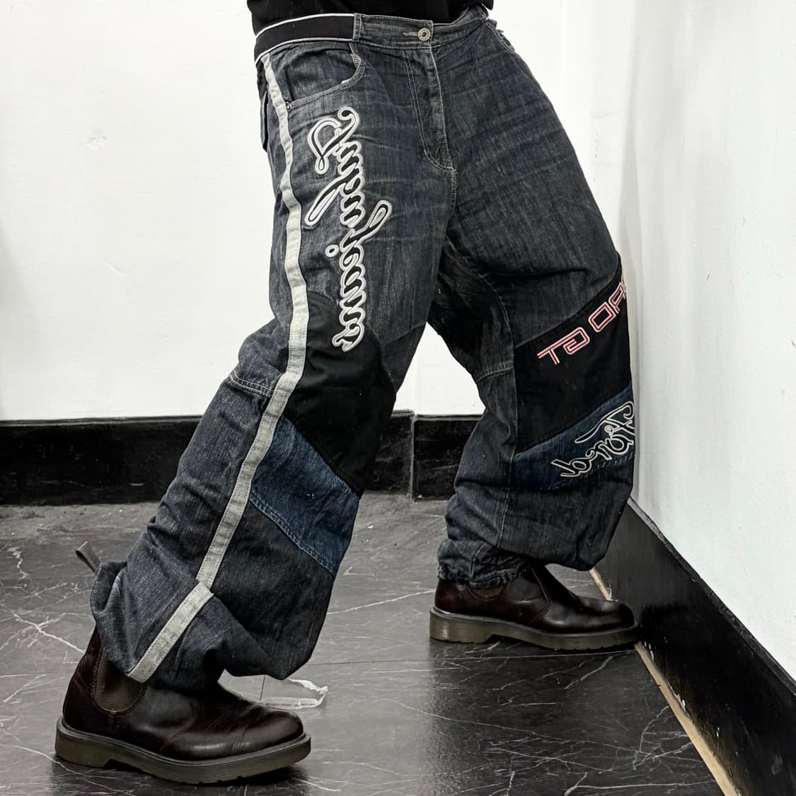 후부 포드 올드스쿨 레이싱 데님 팬츠 상품이미지1