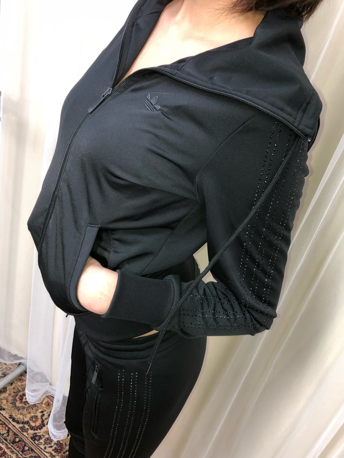 85 ADIDAS 아디다스 하이넥 큐빅 트랙탑 셋업 상품이미지1