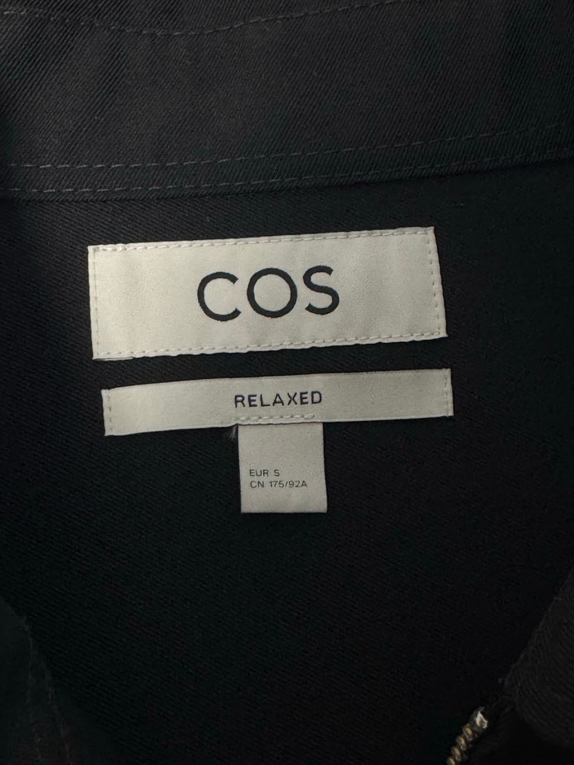 [S, 95-100] 코스 COS 릴랙스드 핏 블랙 울 오버셔츠 상품이미지3