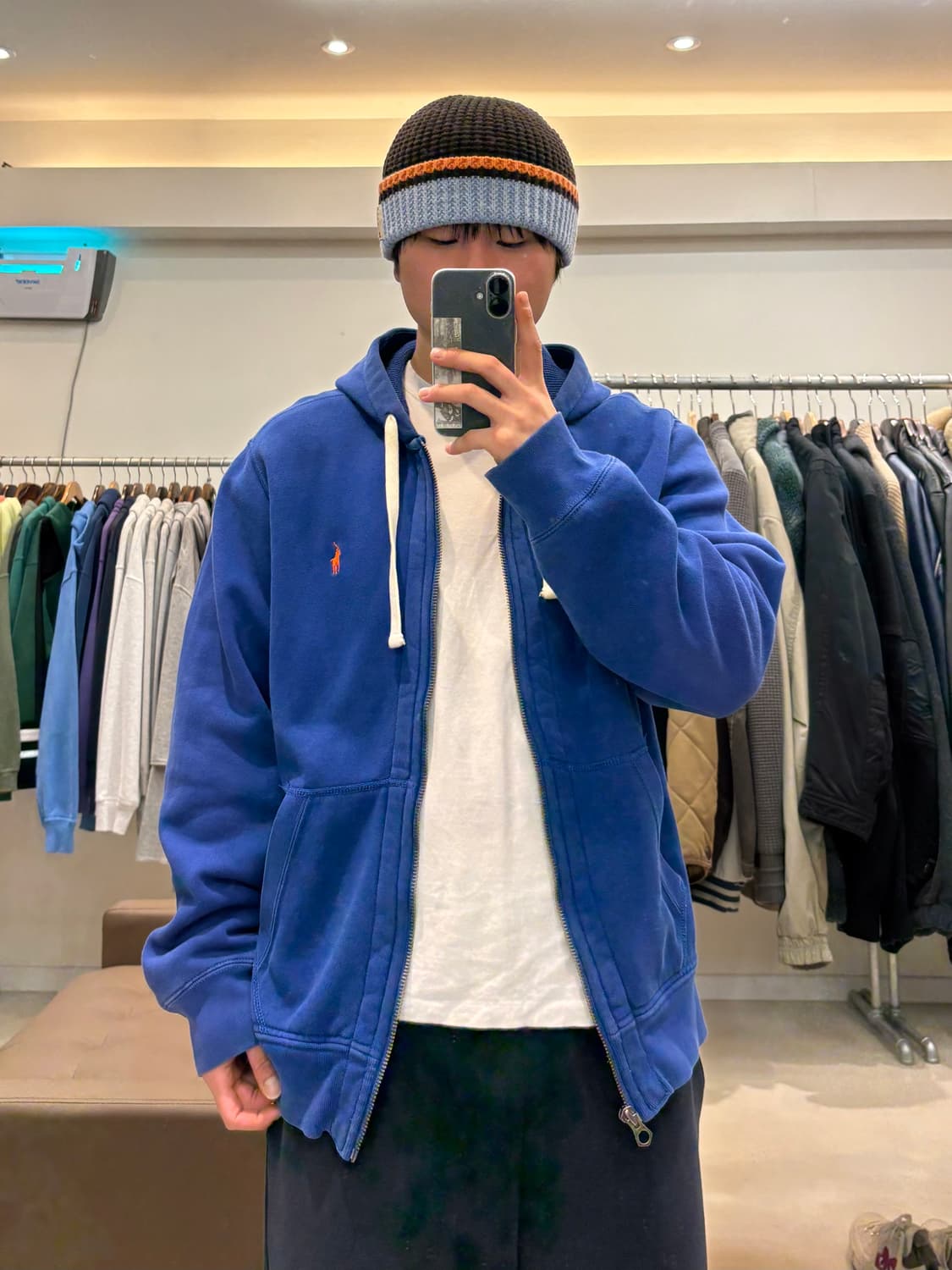 폴로 랄프로렌 와플 후드집업 상품이미지9