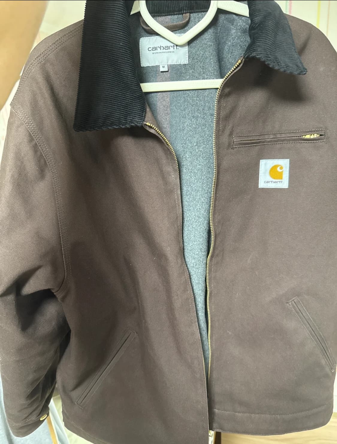 칼하트 WIP 디트로이트 자켓 토바코 블랙 (실착 2회) 상품이미지1