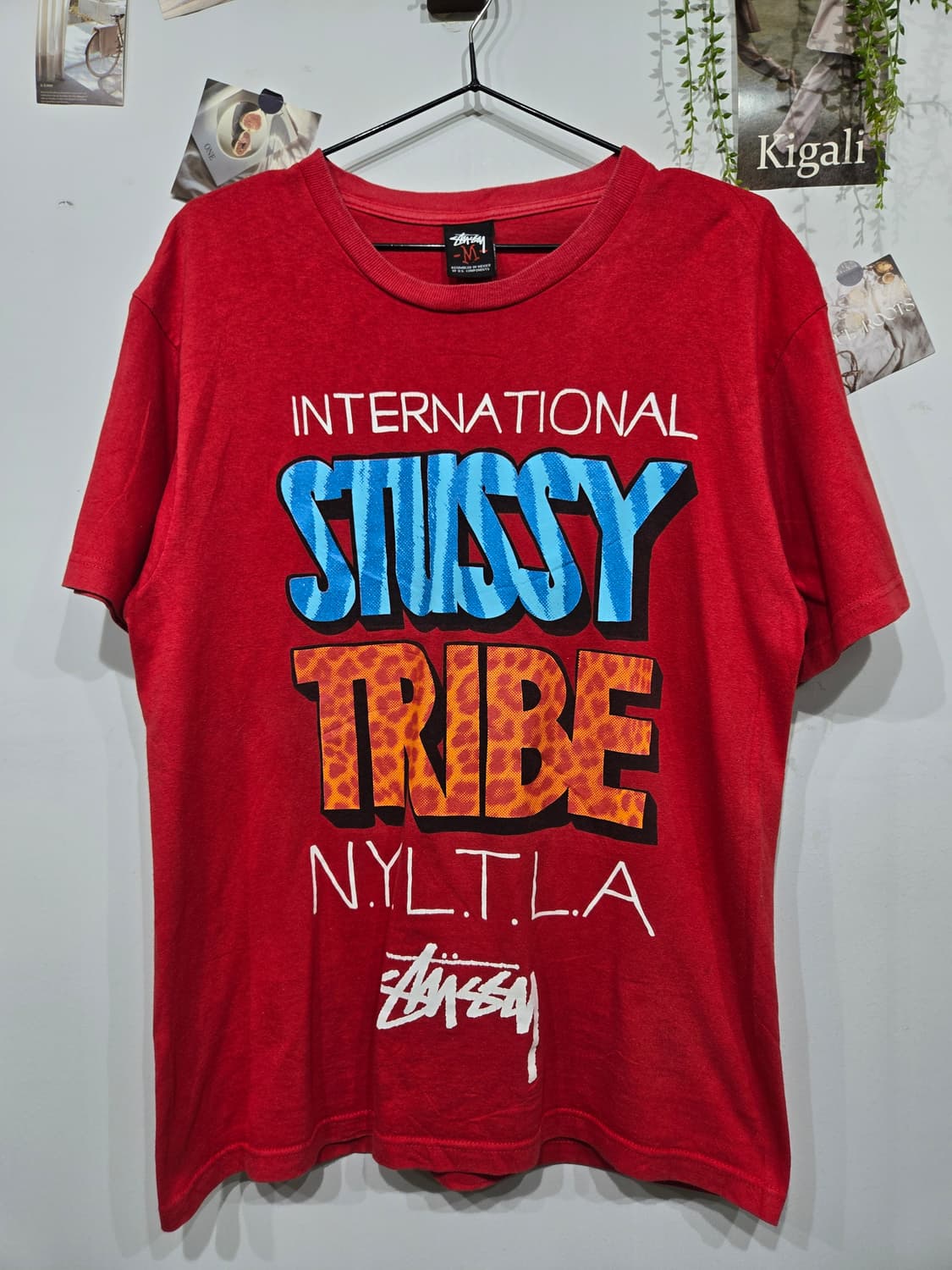 스투시 인터내셔널 Tribe 반팔 티셔츠 레드 상품이미지3