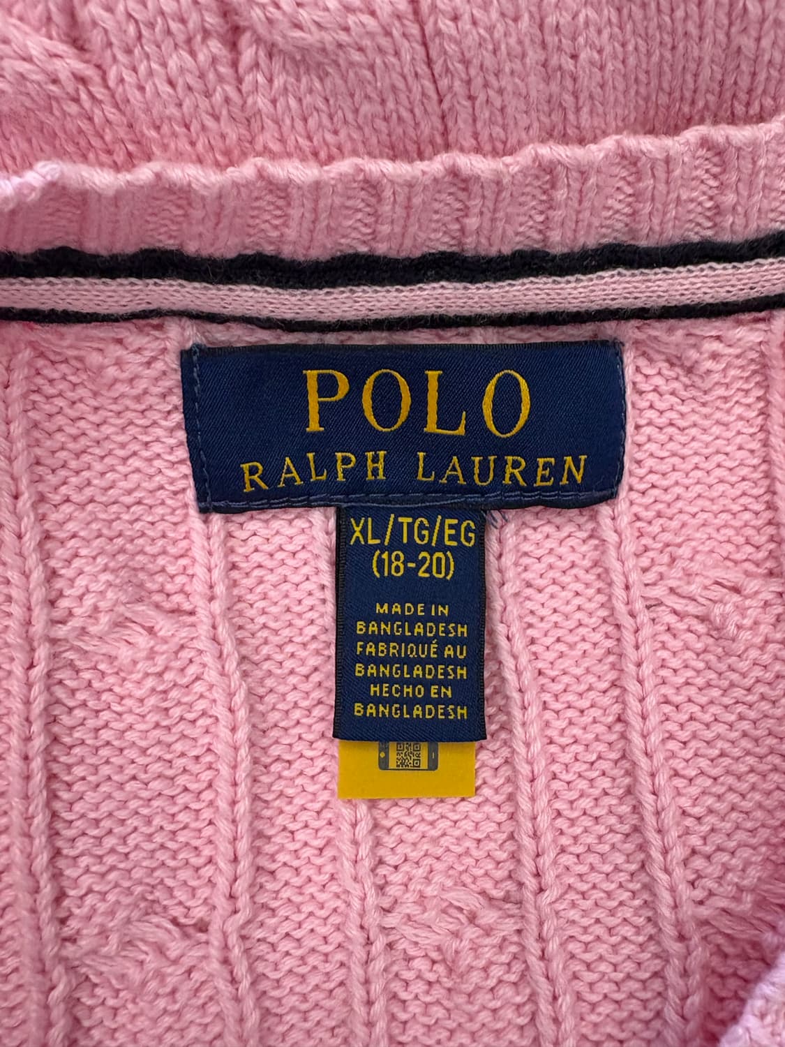 XL 폴로랄프로렌 여성용 핑크 케이블니트  상품이미지4