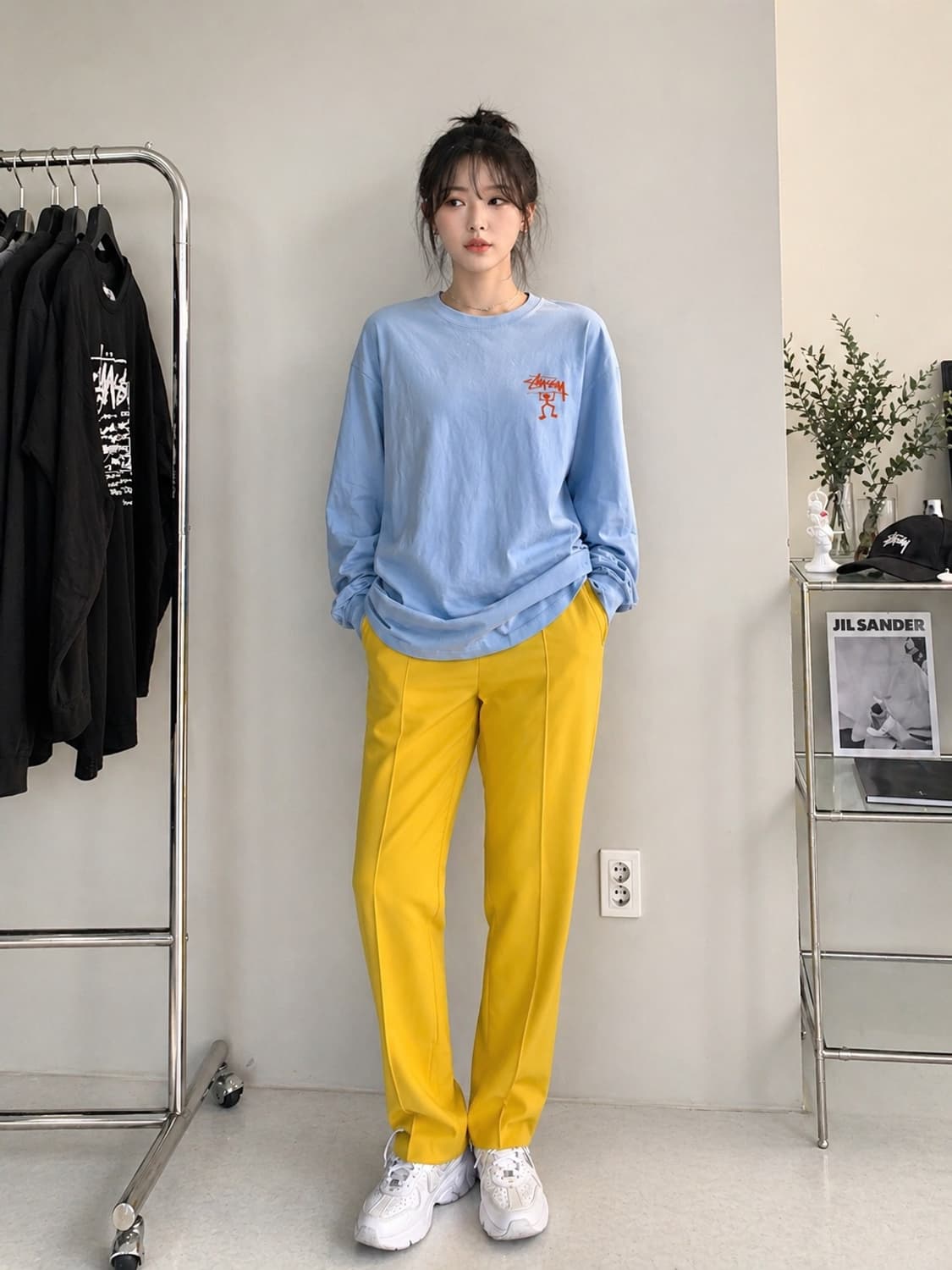 ZARA BASIC 자라 옐로우 슬랙스 팬츠 상품이미지1