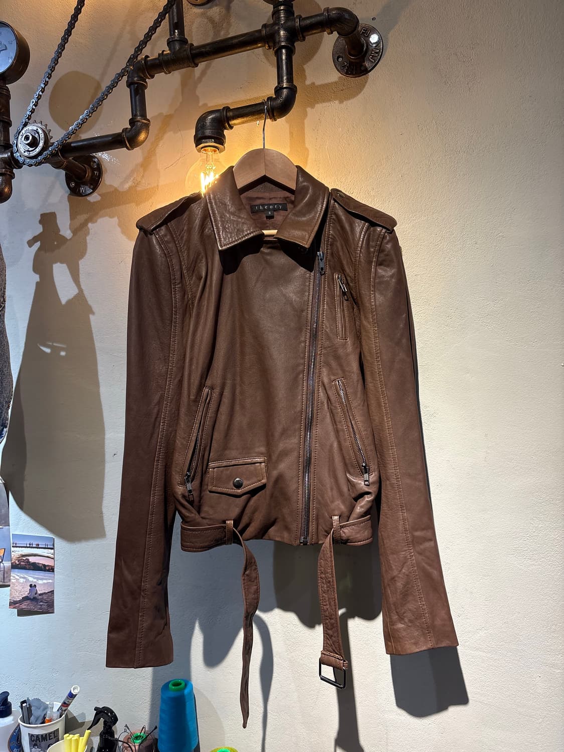 띠어리 양가죽 크롭 재킷 상품이미지2