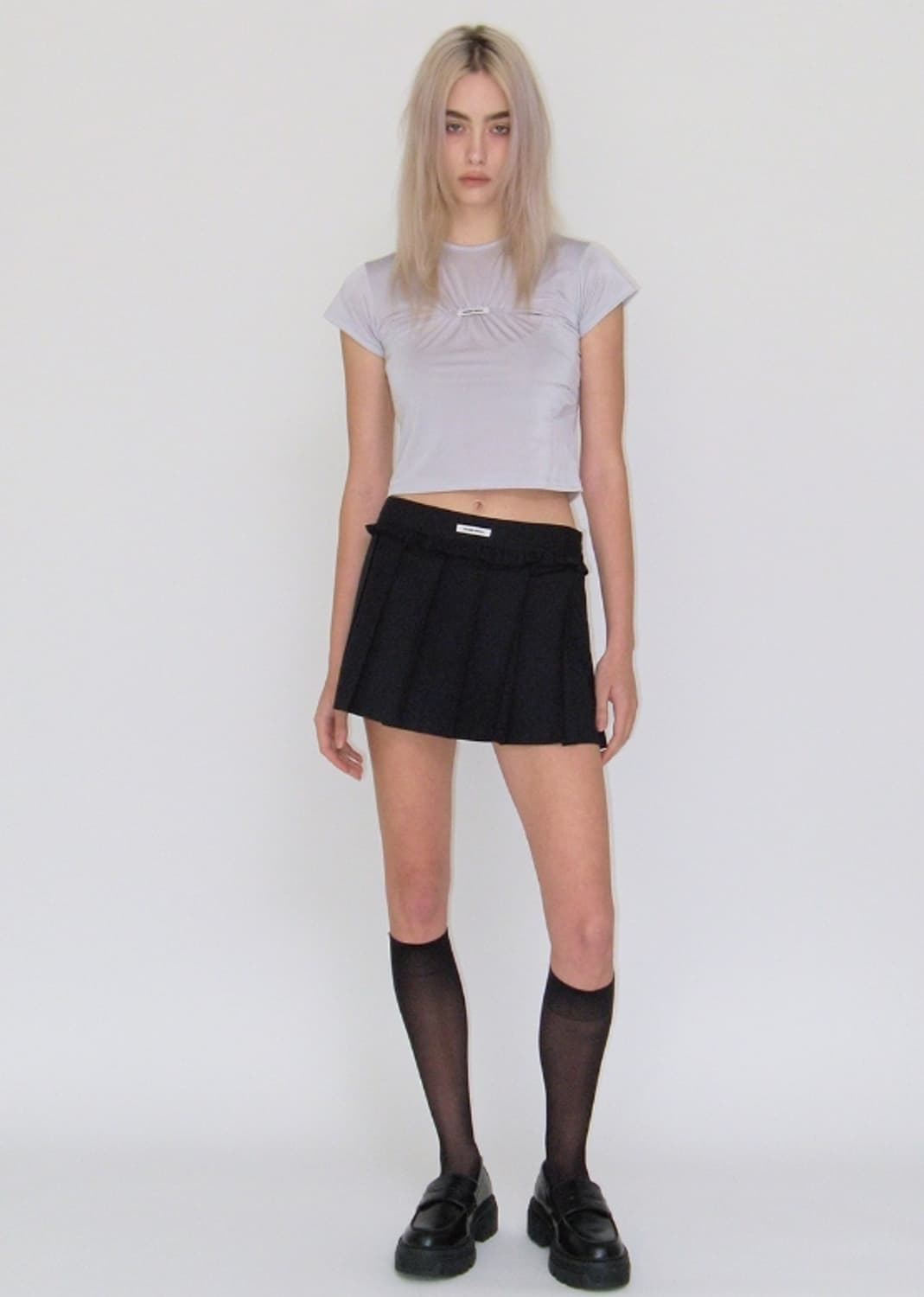 FLOWER FRILL PLEATS MINI SKIRT PANTS  상품이미지4