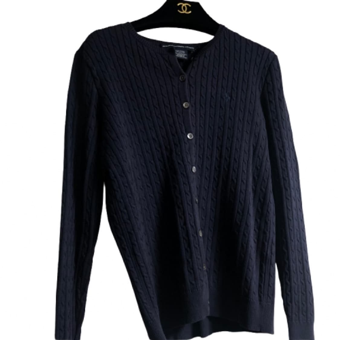 폴로 네이비 케이블 꽈배기 가디건 상품이미지1