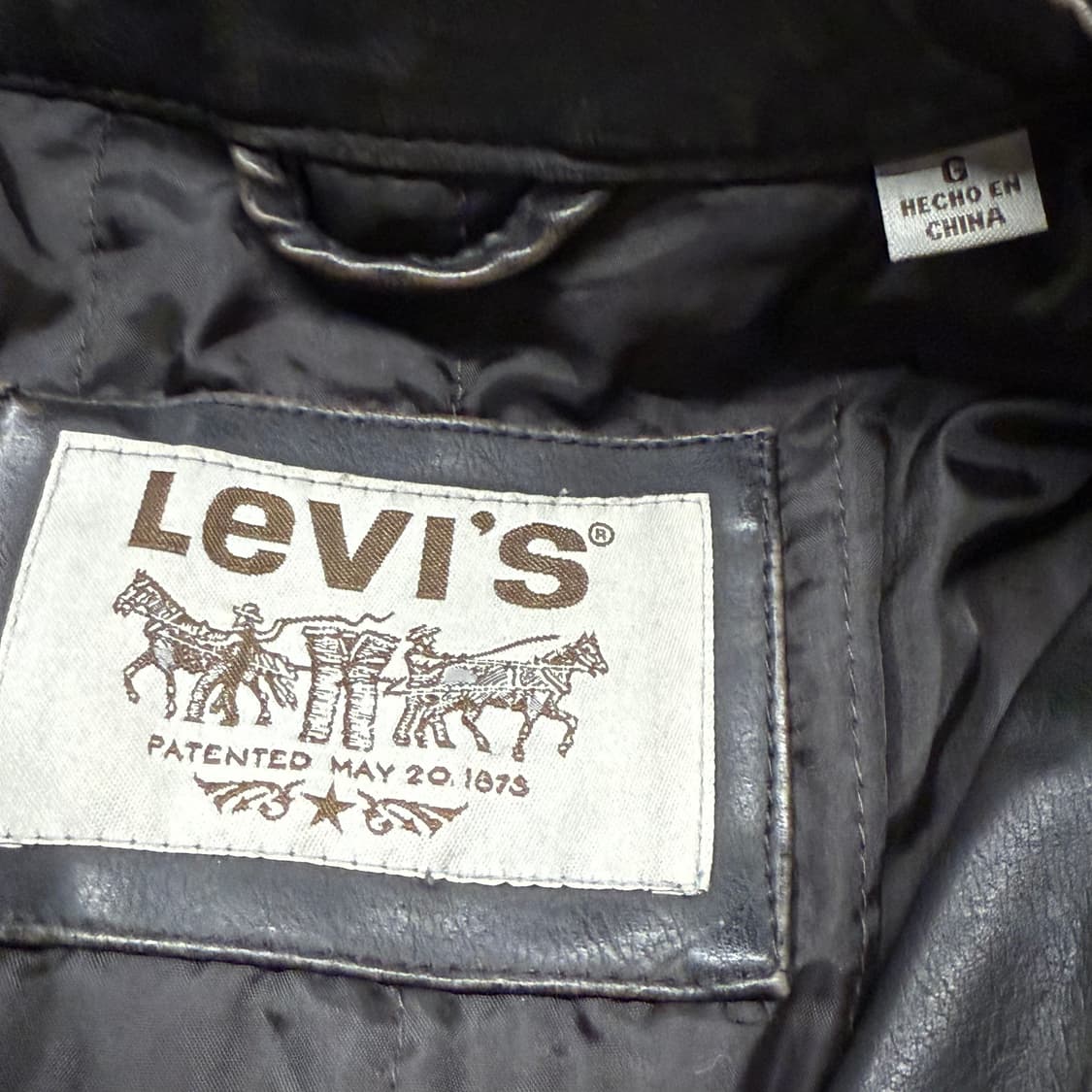 [정품] 리바이스 블랙 레더 라이더 자켓 b16 상품이미지5