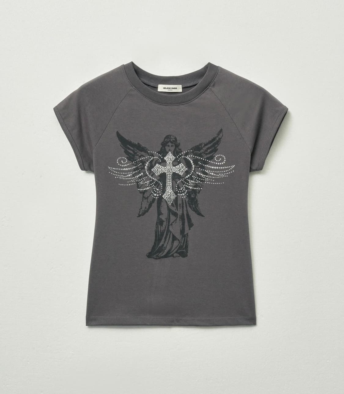 헬레네파리스 엔젤 윙스 큐빅 하프 티셔츠 문그레이 상품이미지1