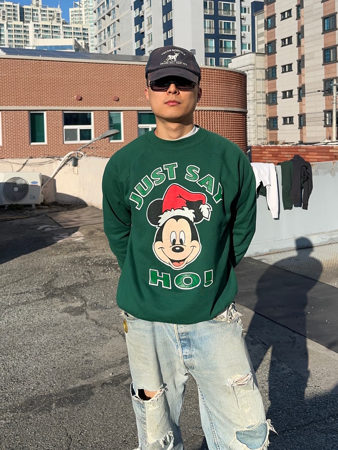 90’s Disney Mickey just say print sweats 상품이미지2