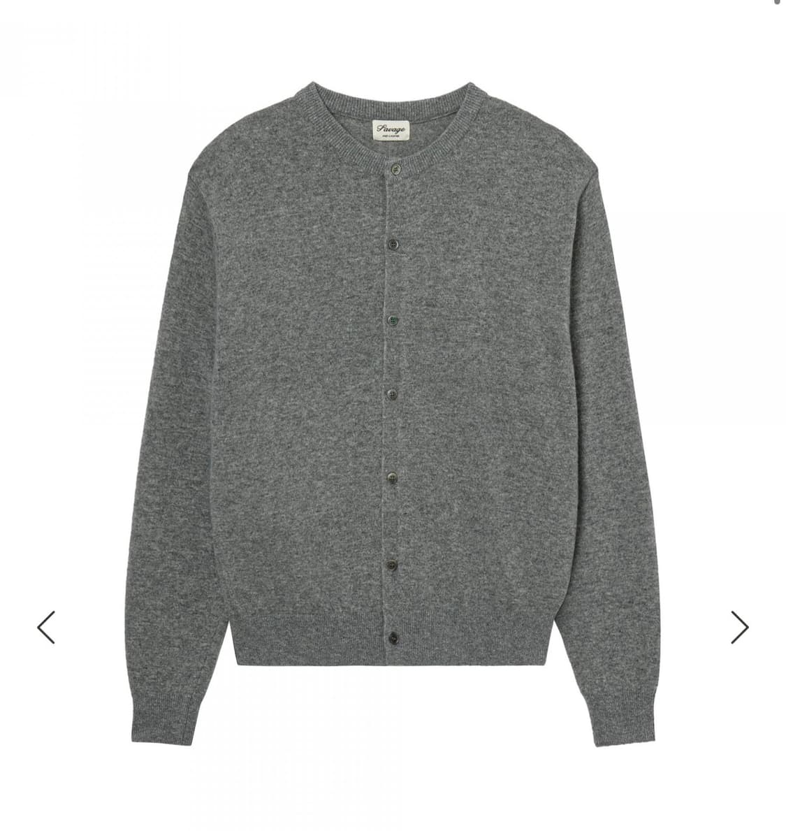 [XL] SAVAGE 라운드넥 니트 가디건 상품이미지1