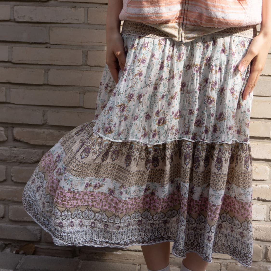 봄 안개 들판 스커트 상품이미지7