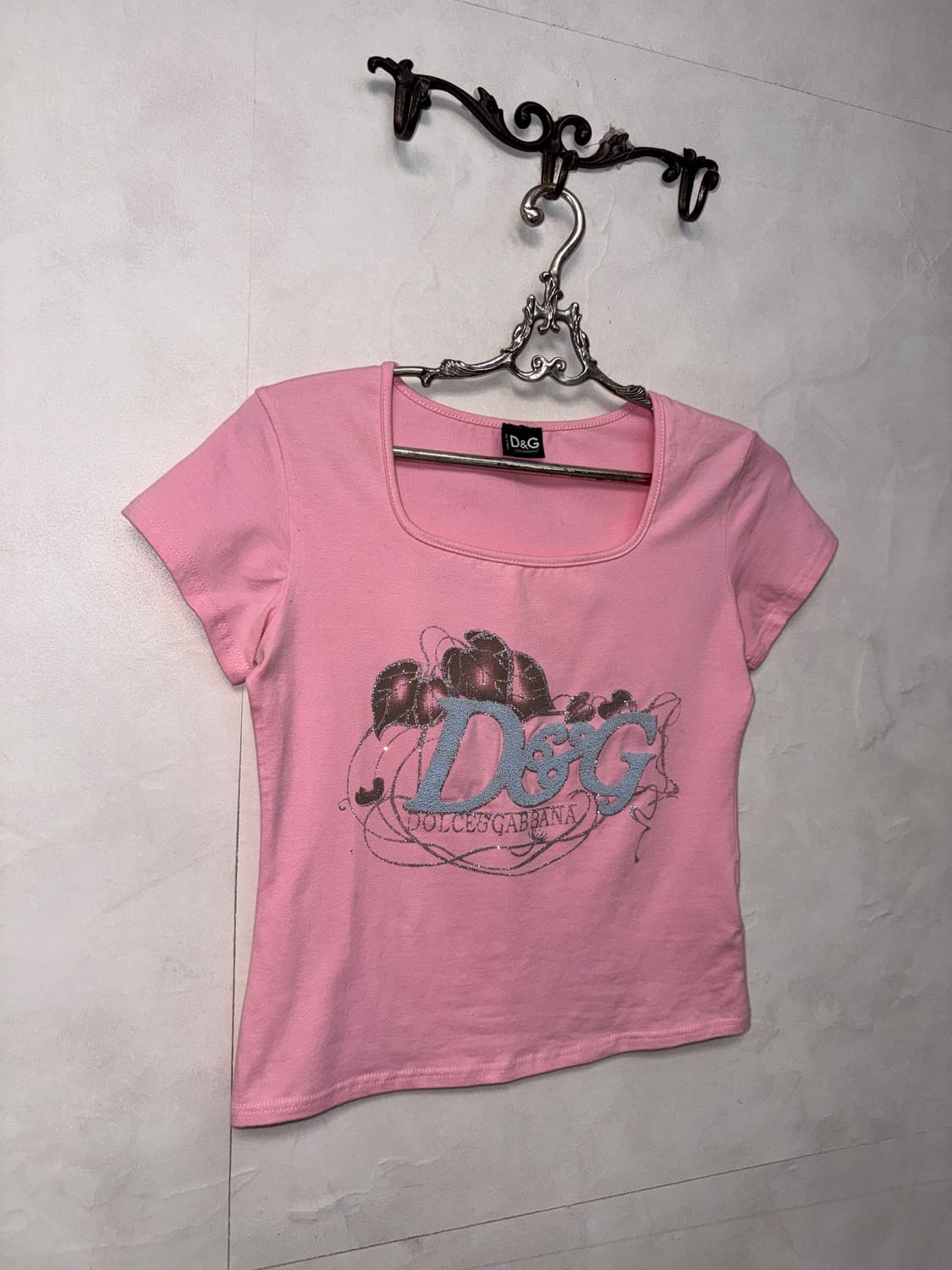 Dolce & Gabbana pink beads glitter 반팔티 상품이미지2