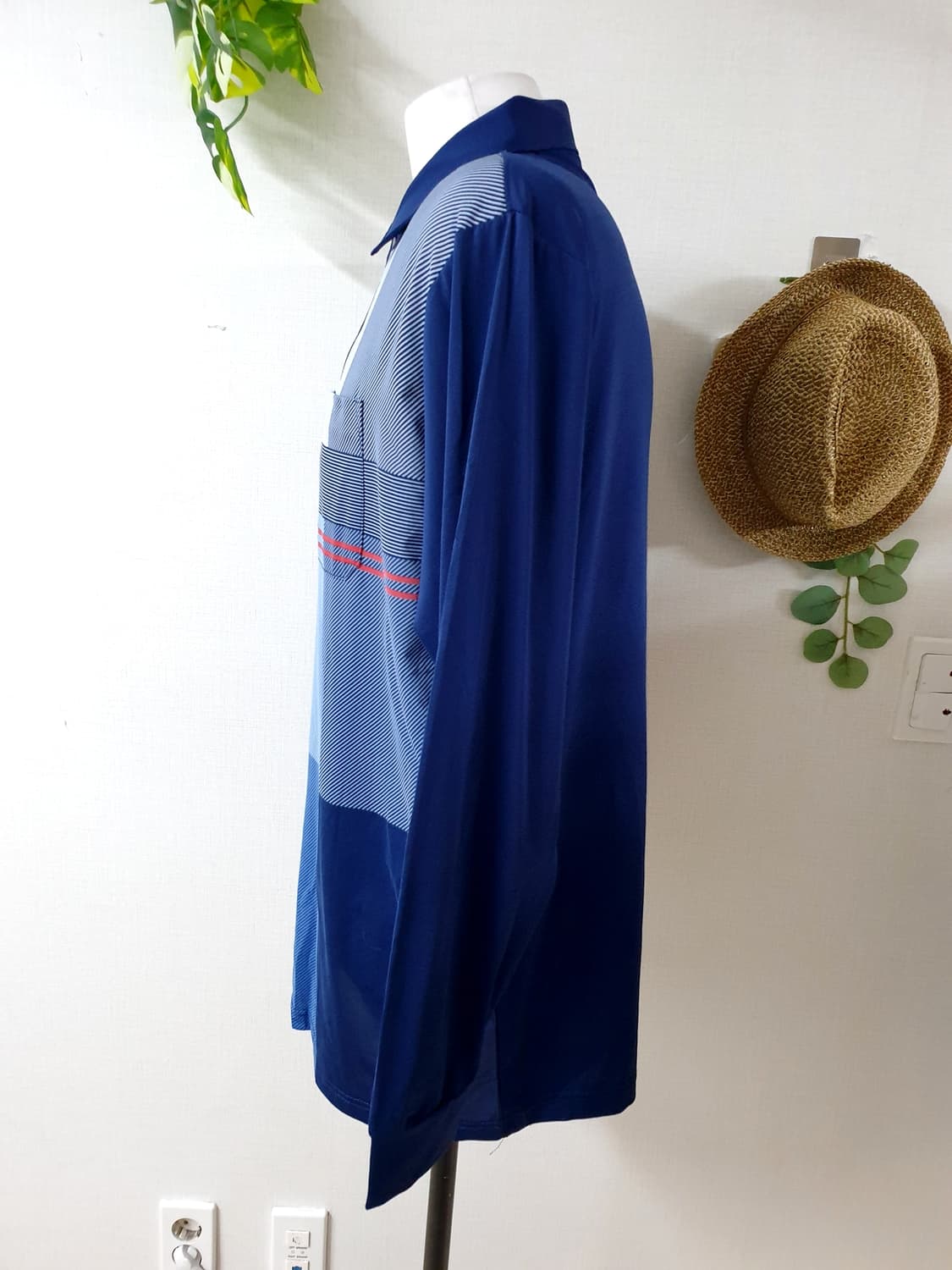 토마스하디 남성골프 카라티 105 빗살무늬 블루 상품이미지3