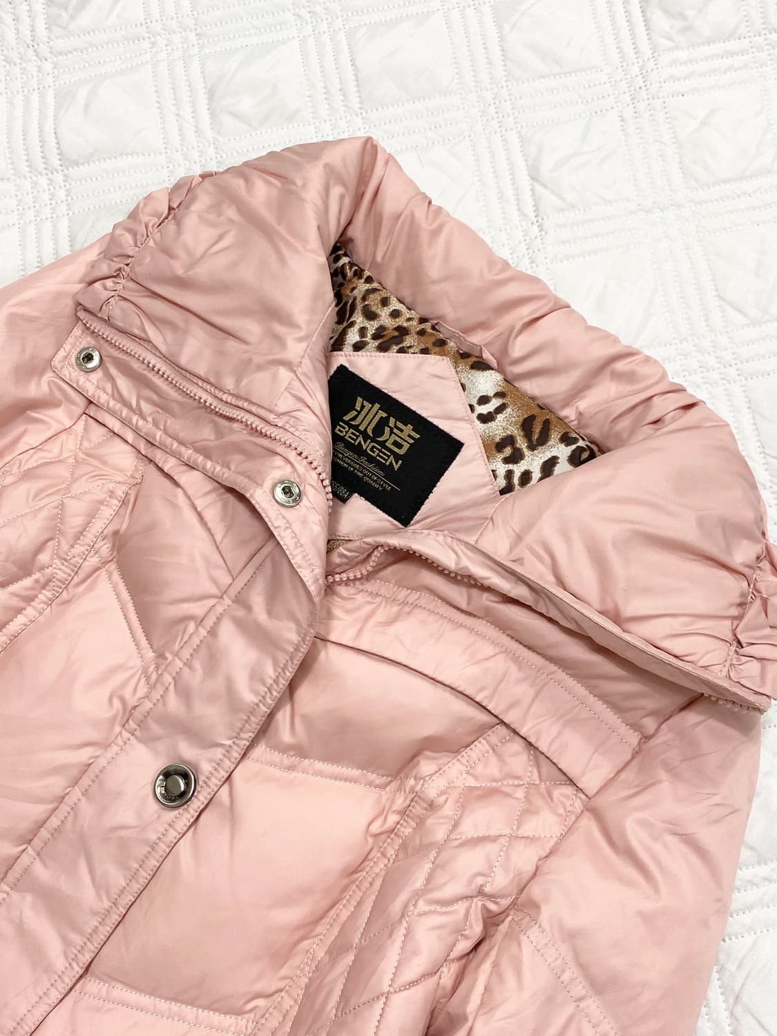 ꒰ঌ 핑크 로걀 패딩 자켓 ໒꒱ 상품이미지4