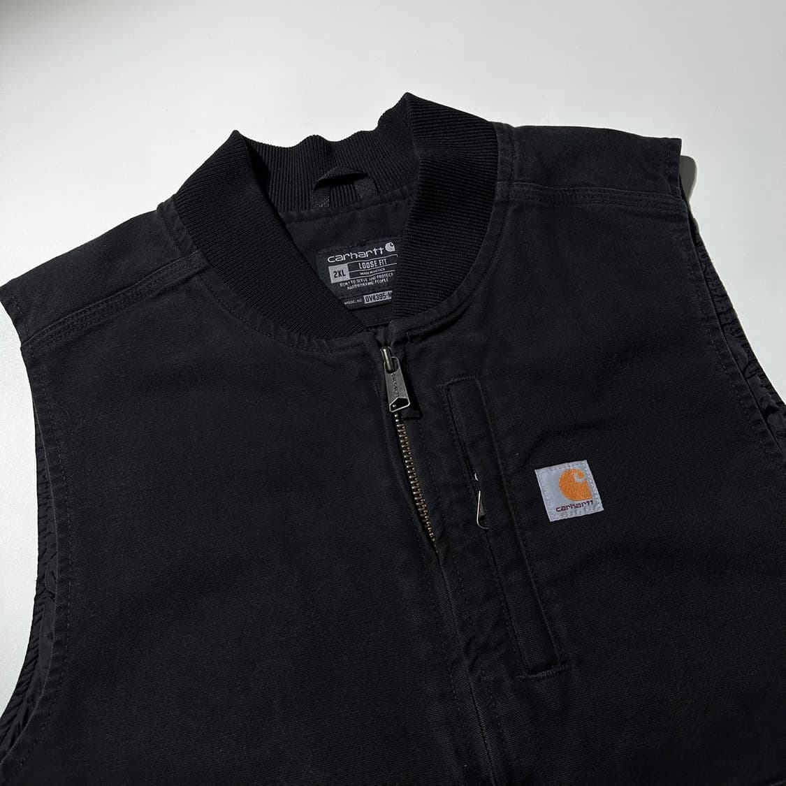 칼하트 덕 캔버스 워크 베스트 자켓 블랙 상품이미지3