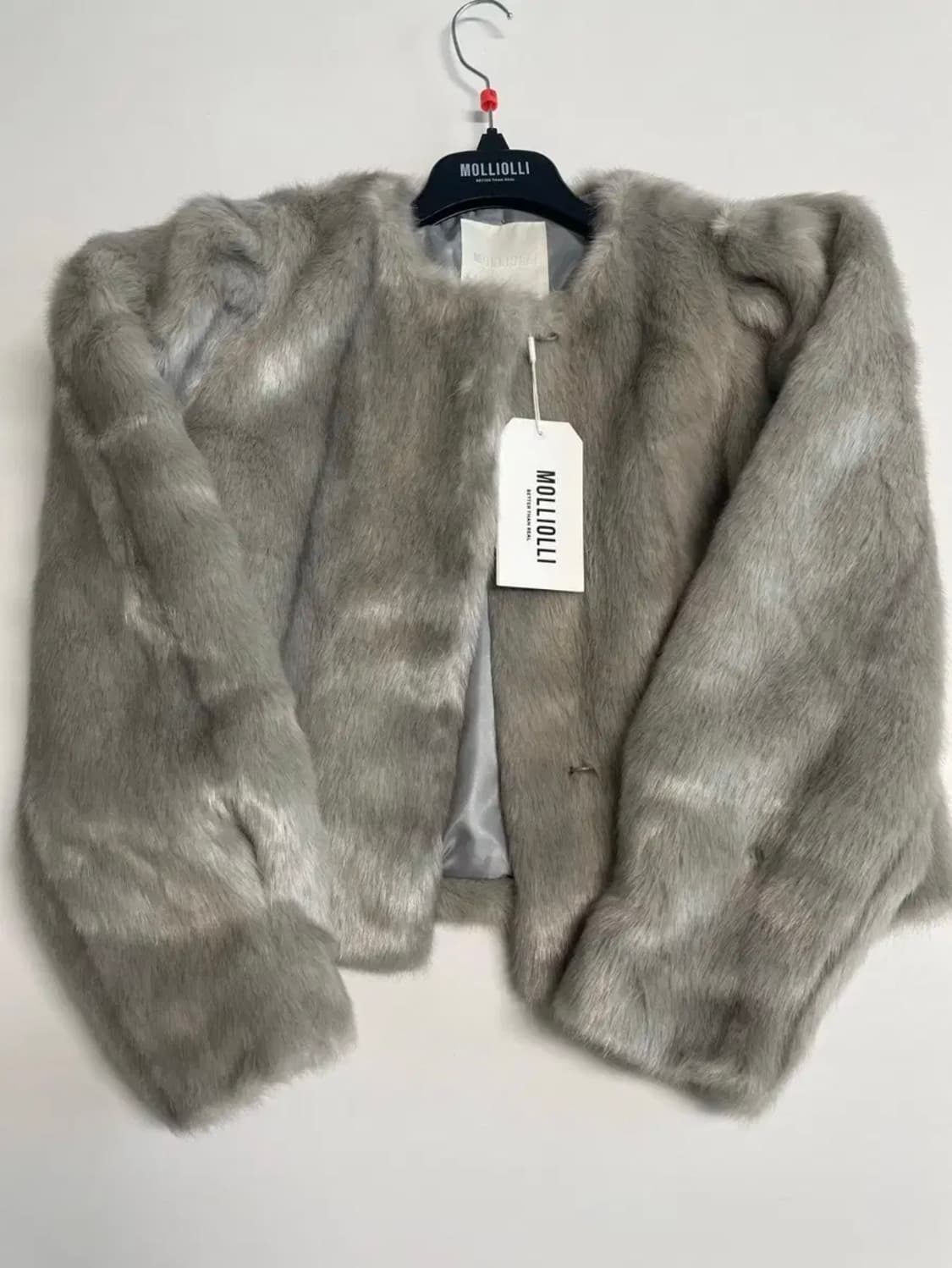 몰리올리 에코 퍼 자켓 그레이 상품이미지2