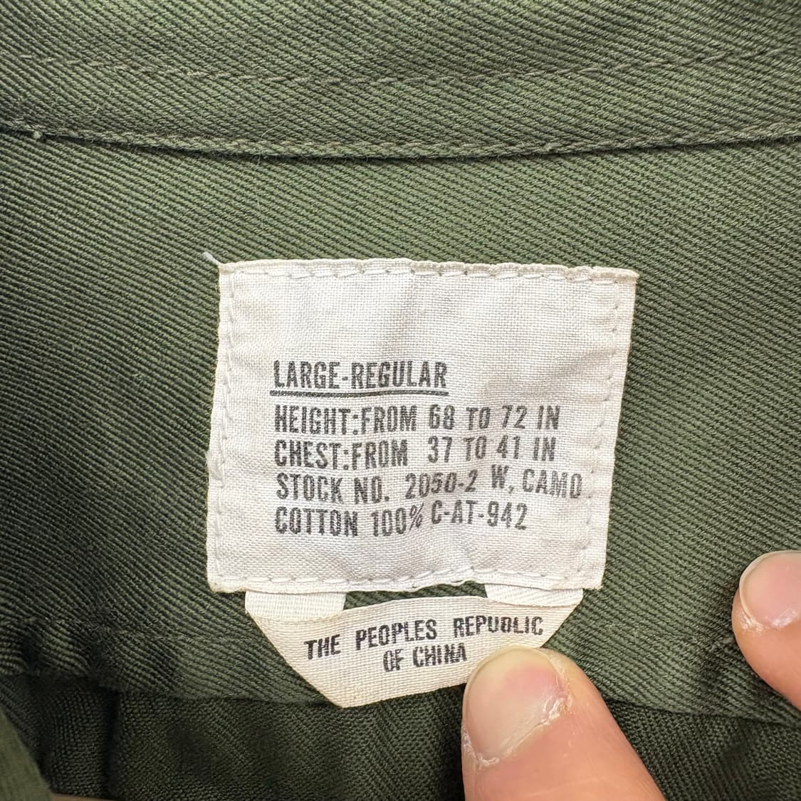 US ARMY 야전 셔츠 국방색 셔츠 남/L 상품이미지6