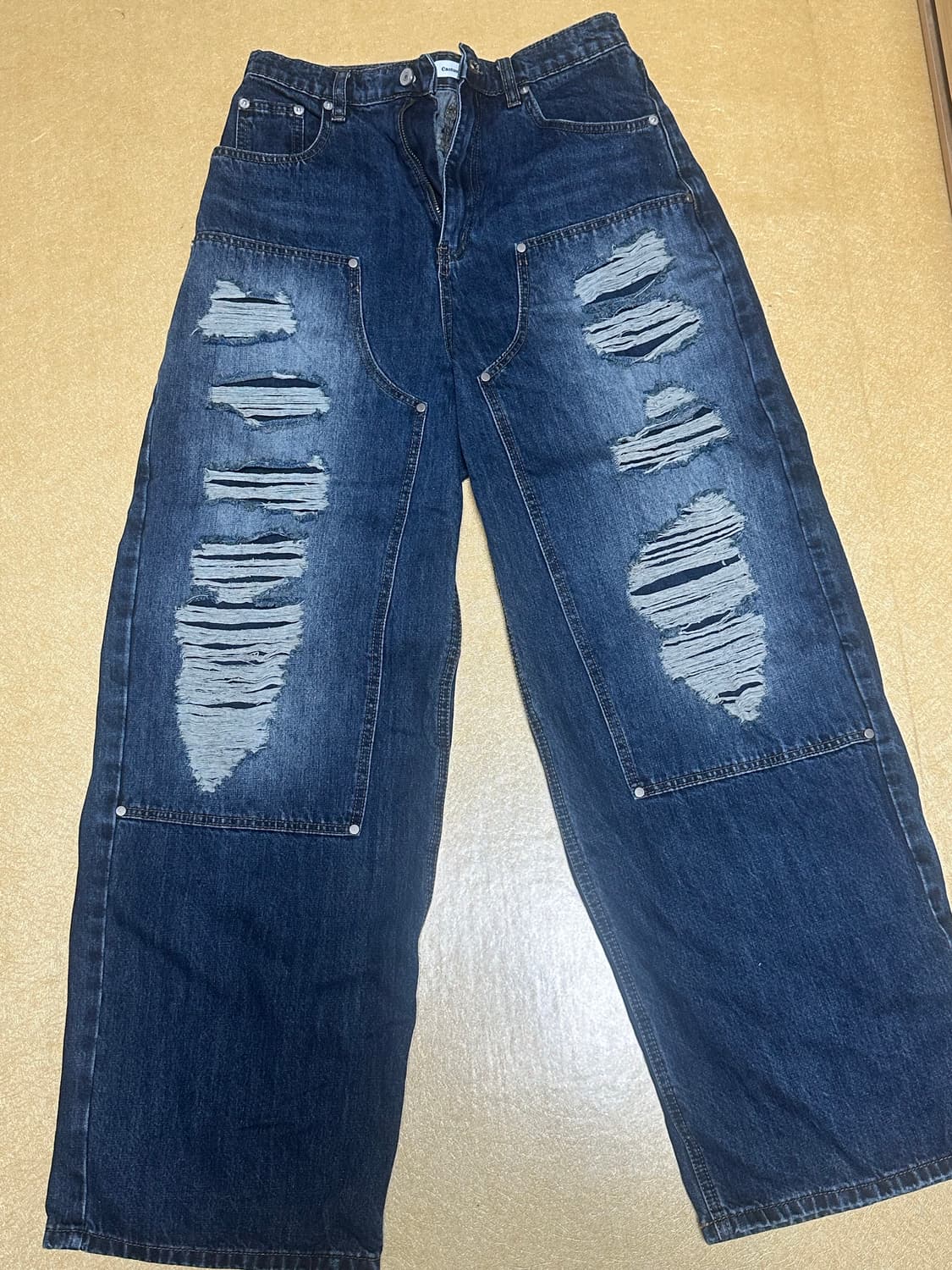 캑터스도넛마켓 카펜터 와이드 데님팬츠 L 상품이미지1