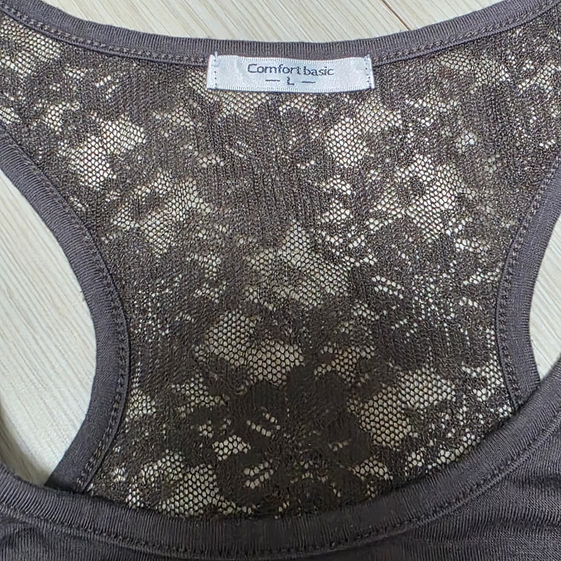 일본빈티지)보헤미안 모리걸st 브라운 레이스 끈나시 등포인트 슬리브리스 상품이미지4