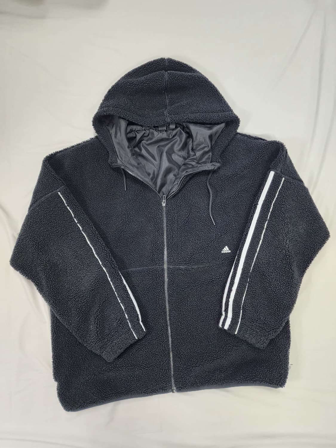 아디다스 보다 뽀글이 삼선 플리스 후드 집업 상품이미지2