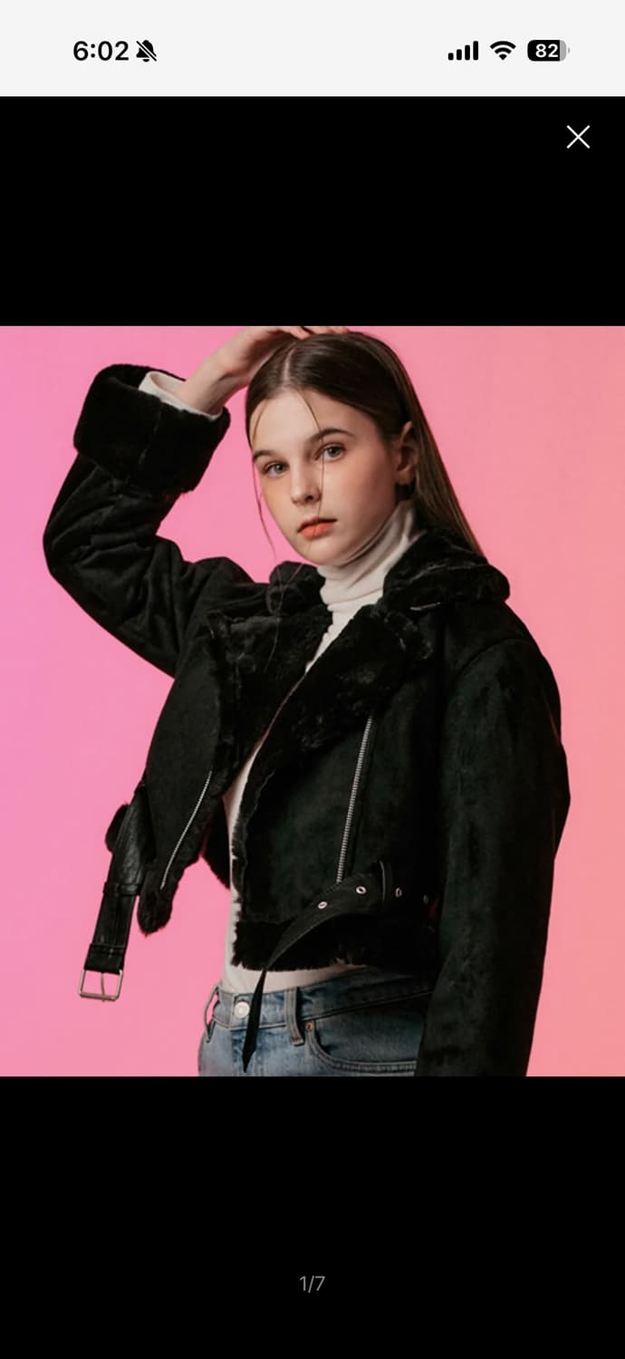 콜릿 크롭 밍크 스웨이드 무스탕 플리스 자켓 All_Bla 상품이미지2