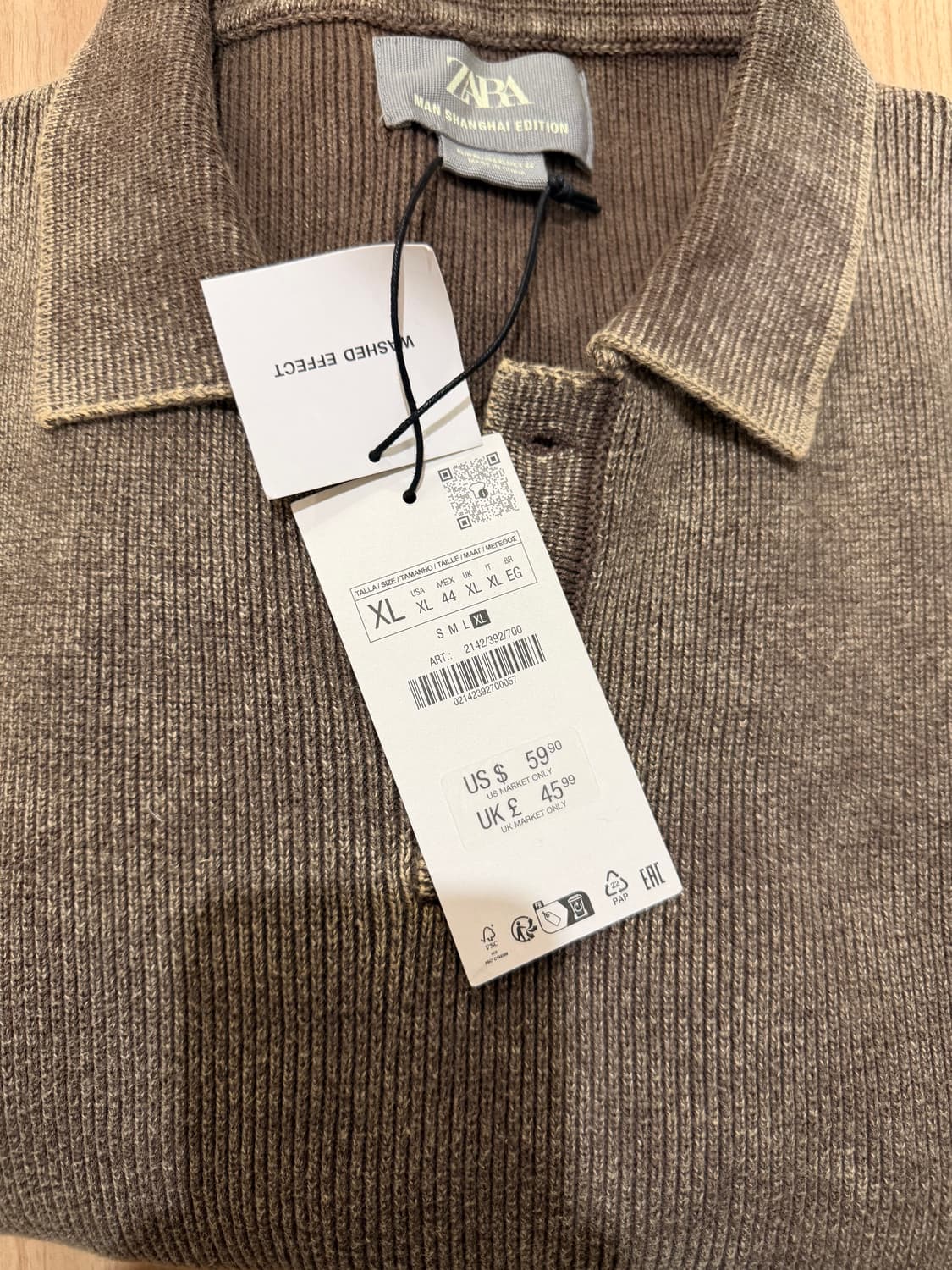 지라 에디션 워시드 이펙트 카라 헨리넥 니트  상품이미지6