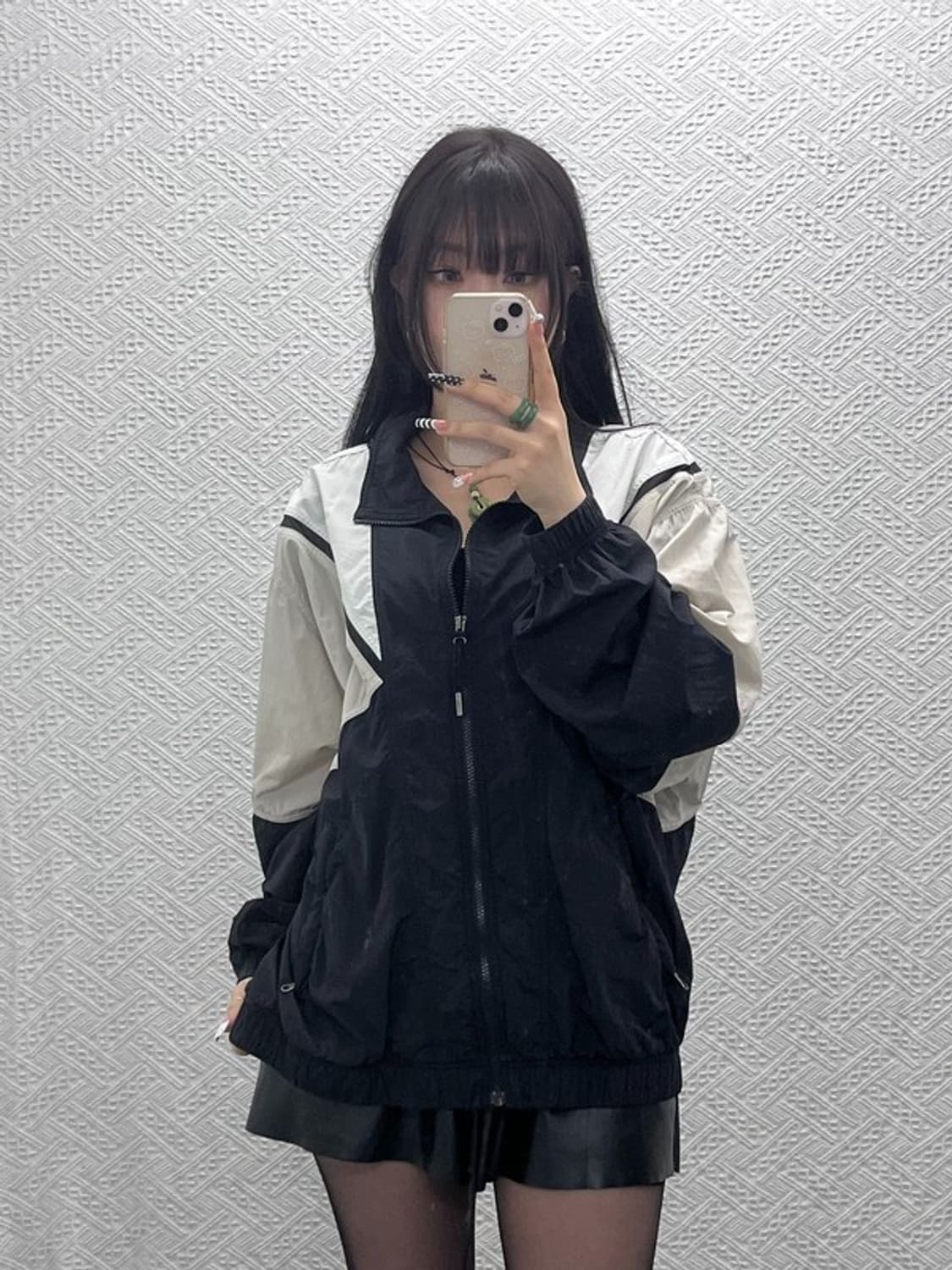 휠라 스포티 빈티지 레트로 배색 바람막이 자켓 L C10435 상품이미지1