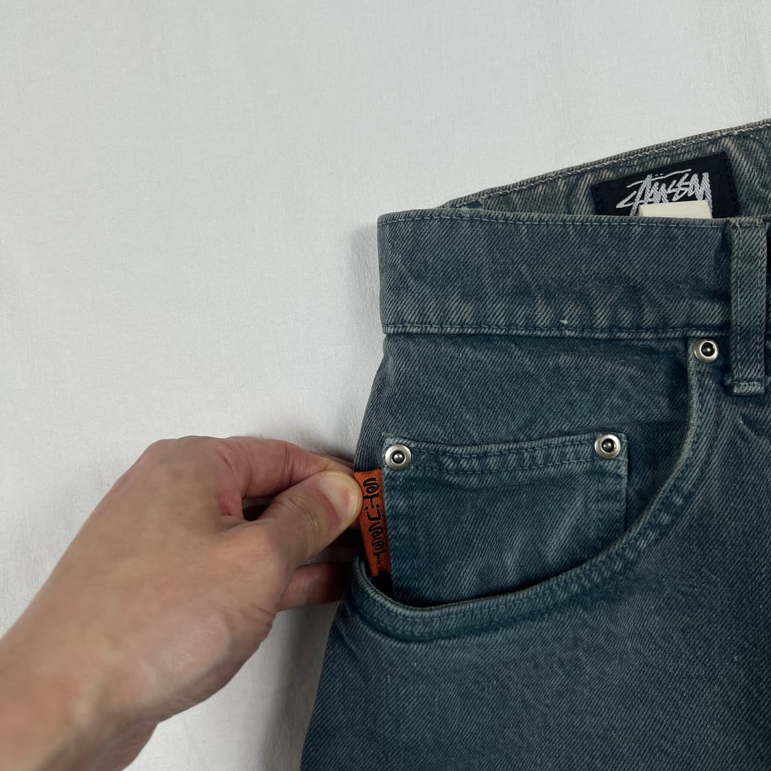 90‘s 스투시 stussy 쇼트 데님팬츠 반바지 상품이미지4