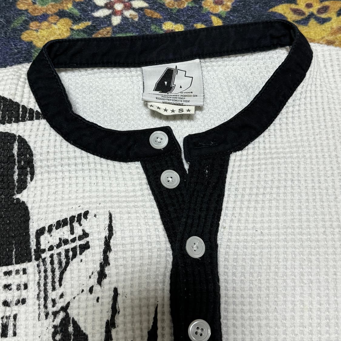 [재패니즈]WFour Y2K 헨리넥 와플 니트 슬리브 상품이미지5