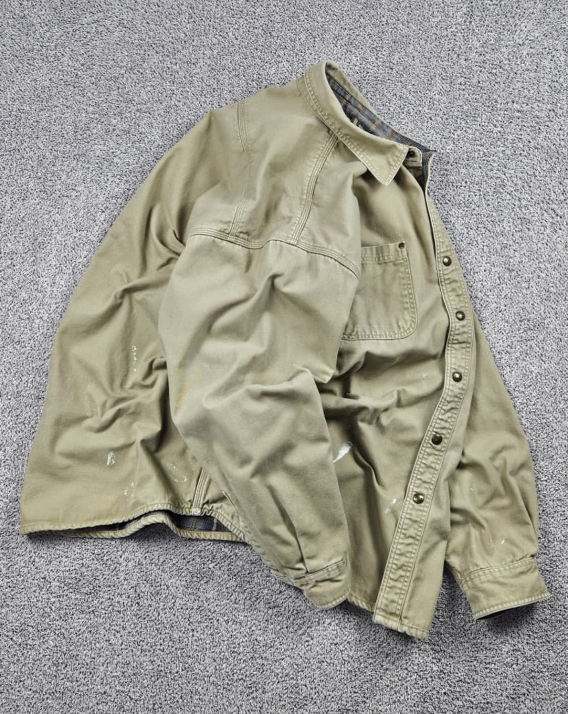 칼하트 플란넬 캔버스 헤비 워크 셔츠 자켓 XL 상품이미지5