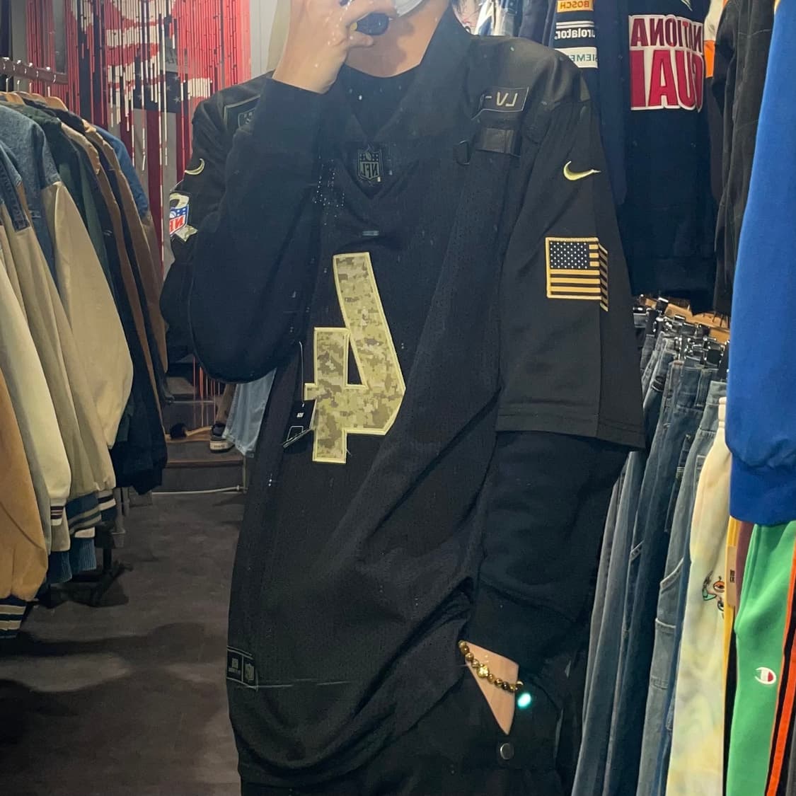 [IM] NFL X NIKE 블랙 No.CARR 반팔져지 상품이미지5