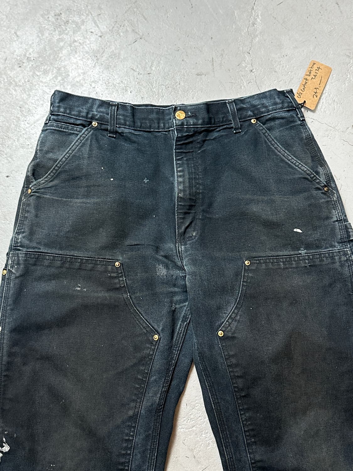 OG USA 칼하트 B01 더블니 블랙 칼하트 썩블니 워크팬츠 상품이미지6