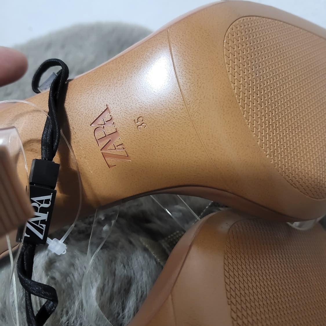 새상품 자라 리본 큐빅 샌들 슬리퍼 35 225 상품이미지4