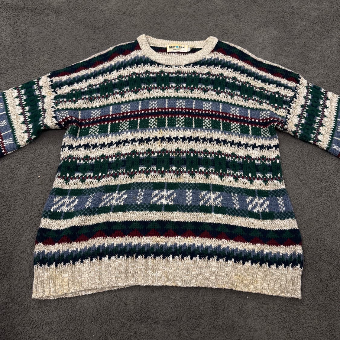[ 정품/L ] 뉴에라 빈티지 케이블 니트티 상품이미지3
