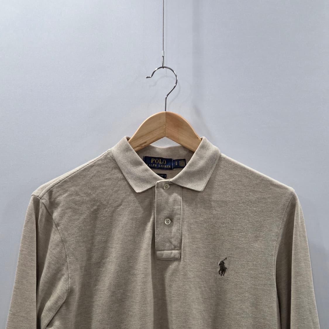 폴로랄프로렌 피케 카라 롱슬리브 오트밀 S 상품이미지2