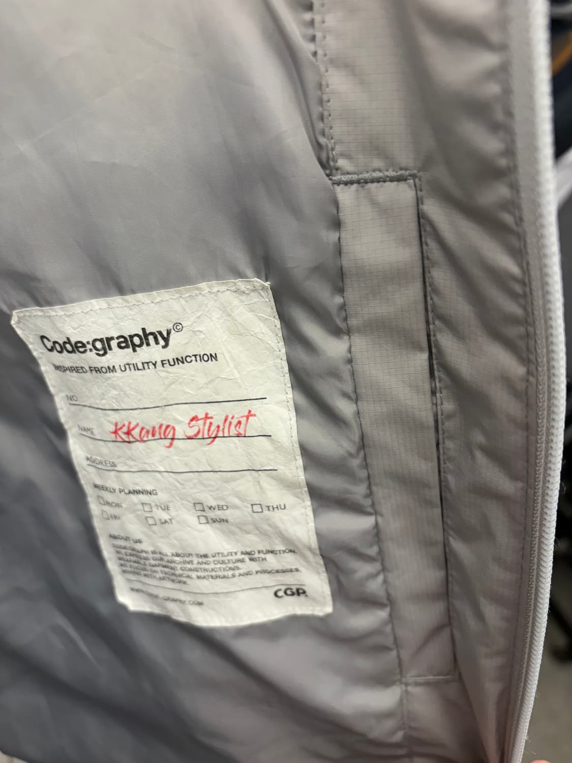 [L] 코드그라피 x 깡스타일리스트 바람막이 자켓 상품이미지6