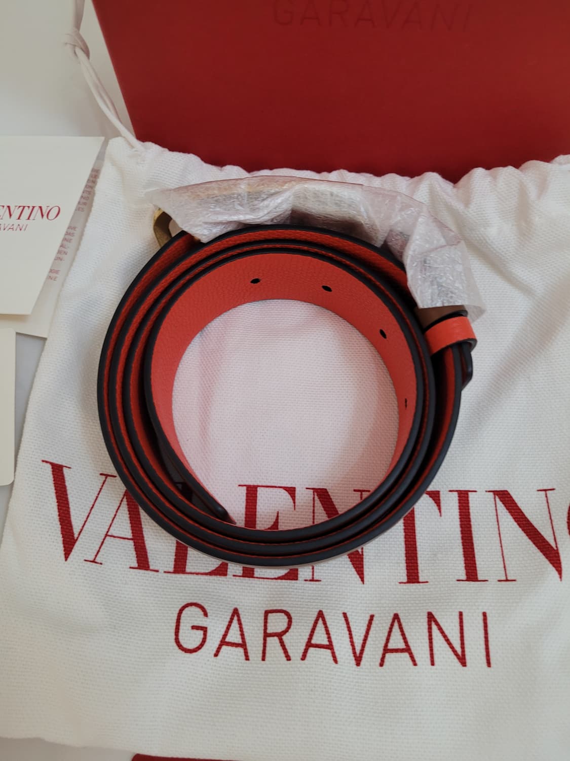 (미사용,새상품) 발렌티노 리버시블 금장 벨트 상품이미지4