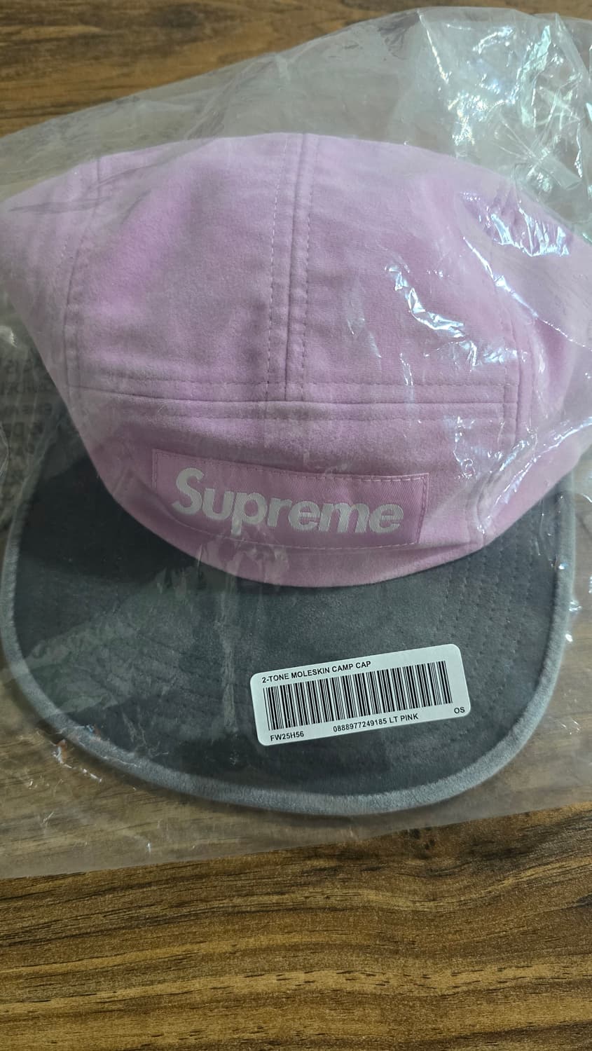 슈프림 투톤 몰스킨 캠프캡 라이트 핑크 - 25FW 상품이미지1