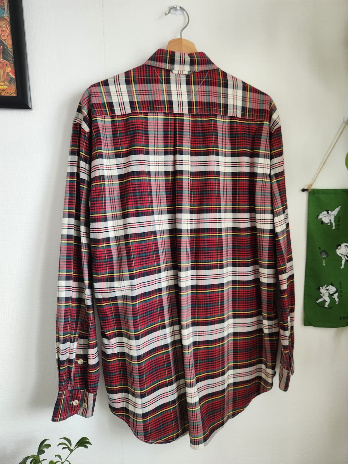 90s 타미 힐피거 와펜 체크 버튼다운 셔츠 상품이미지7