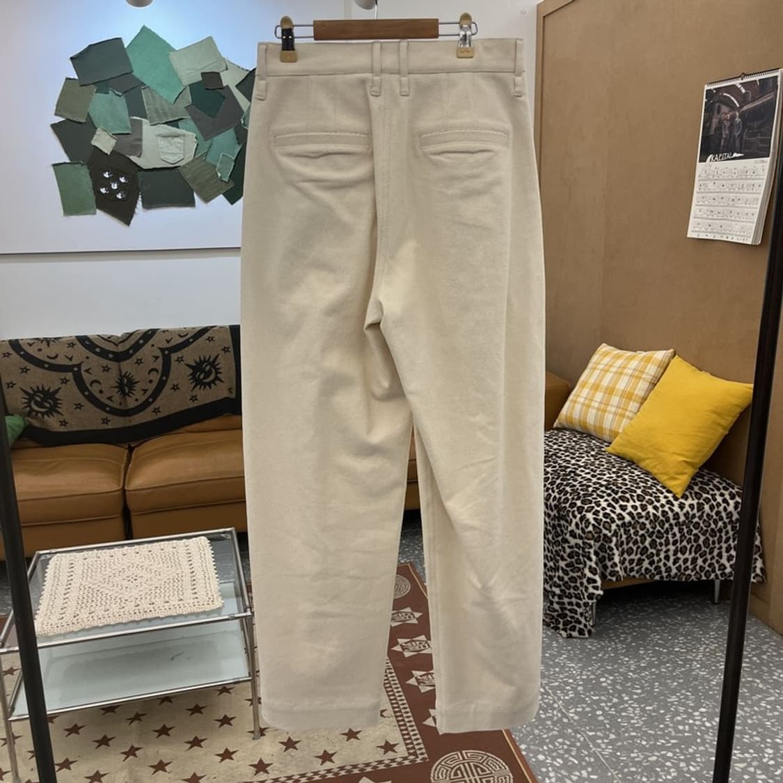 메종 마레 빈티지 모던 시크 핀턱 코튼팬츠 면바지 34 C10166 상품이미지4