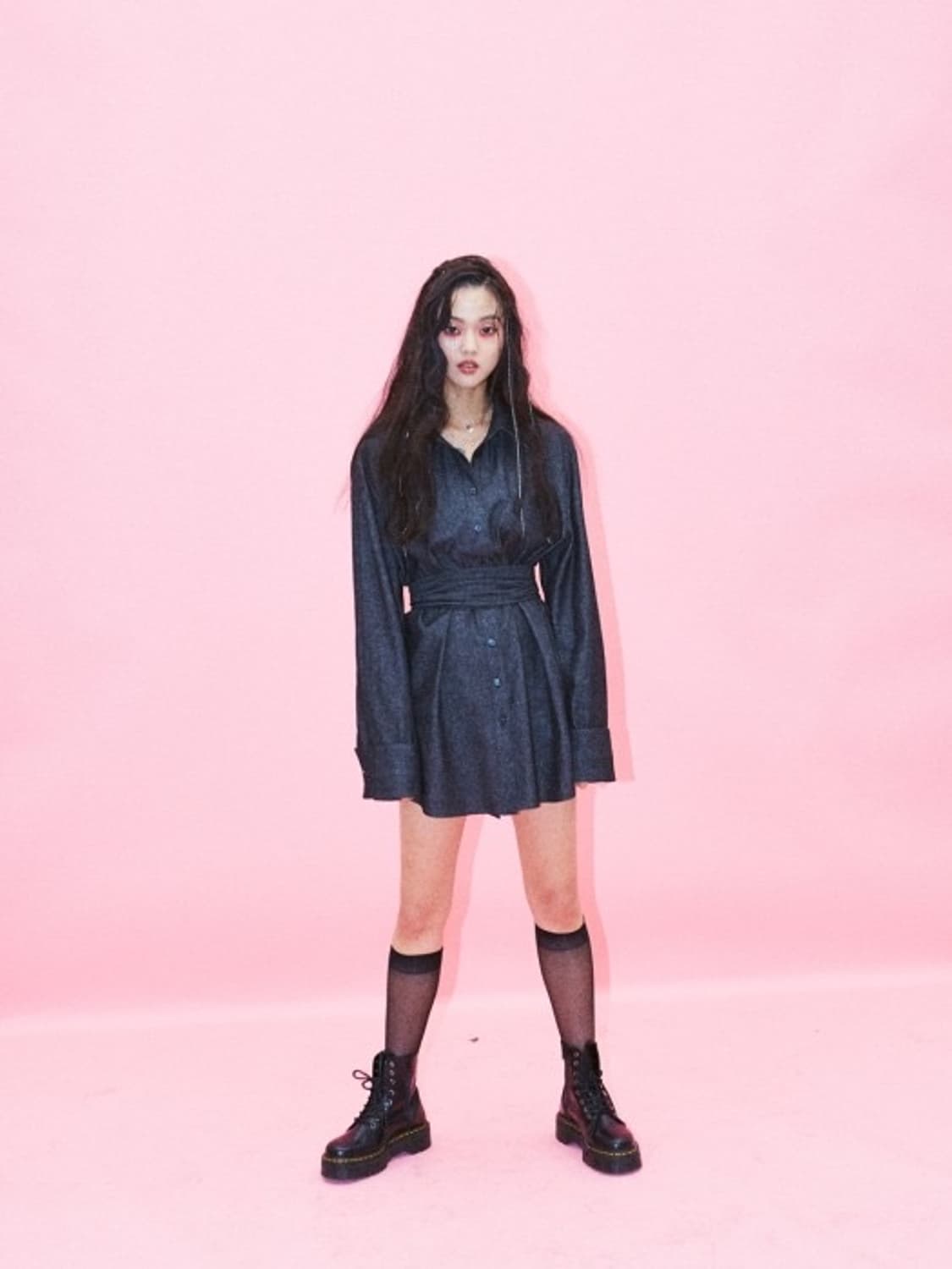 페인오어플레져 데님 원피스 상품이미지2