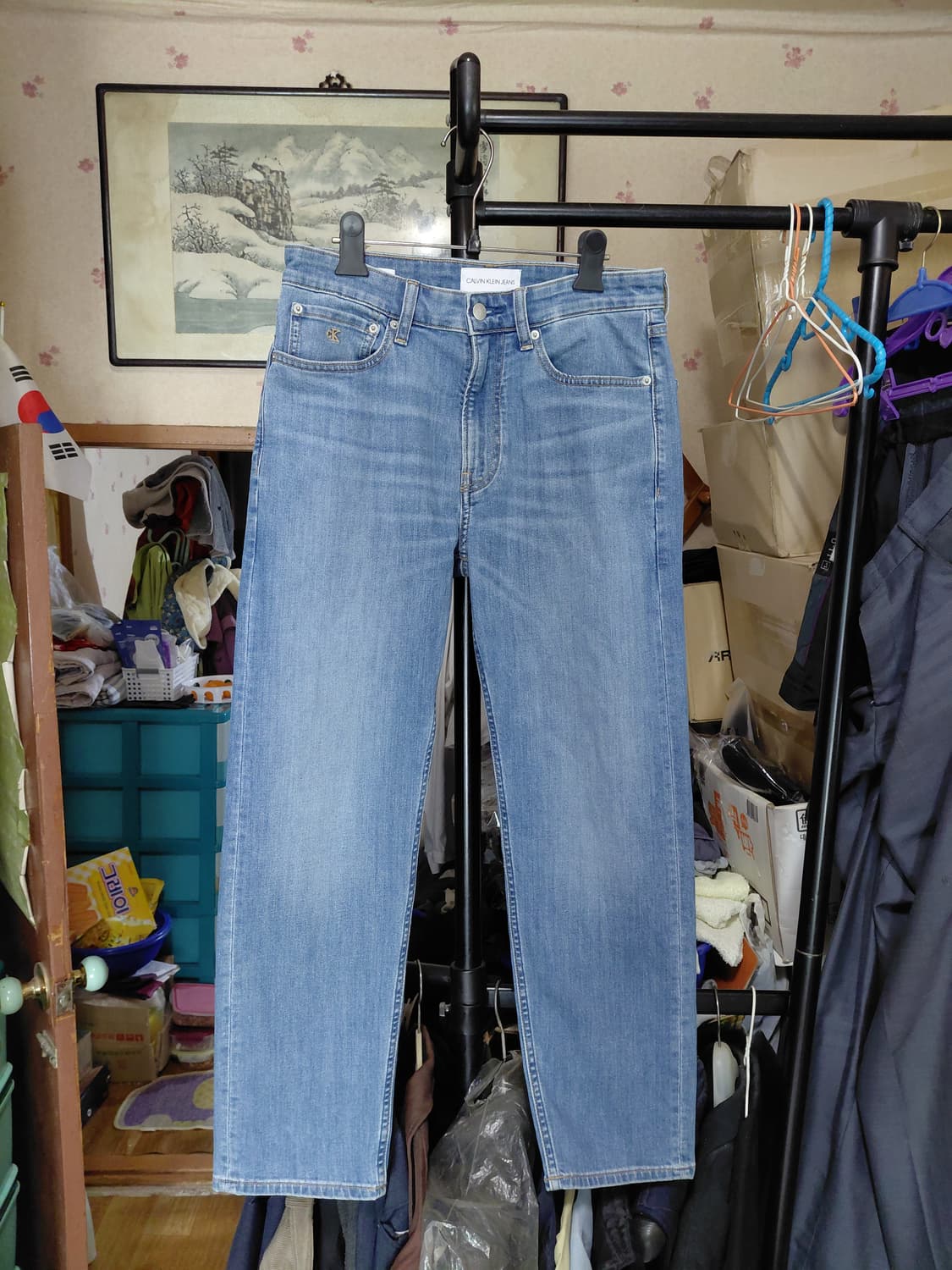 [캘빈클라인](춘하용)슬림스트레이트 크롭 데님 청바지 31사이즈 상품이미지1