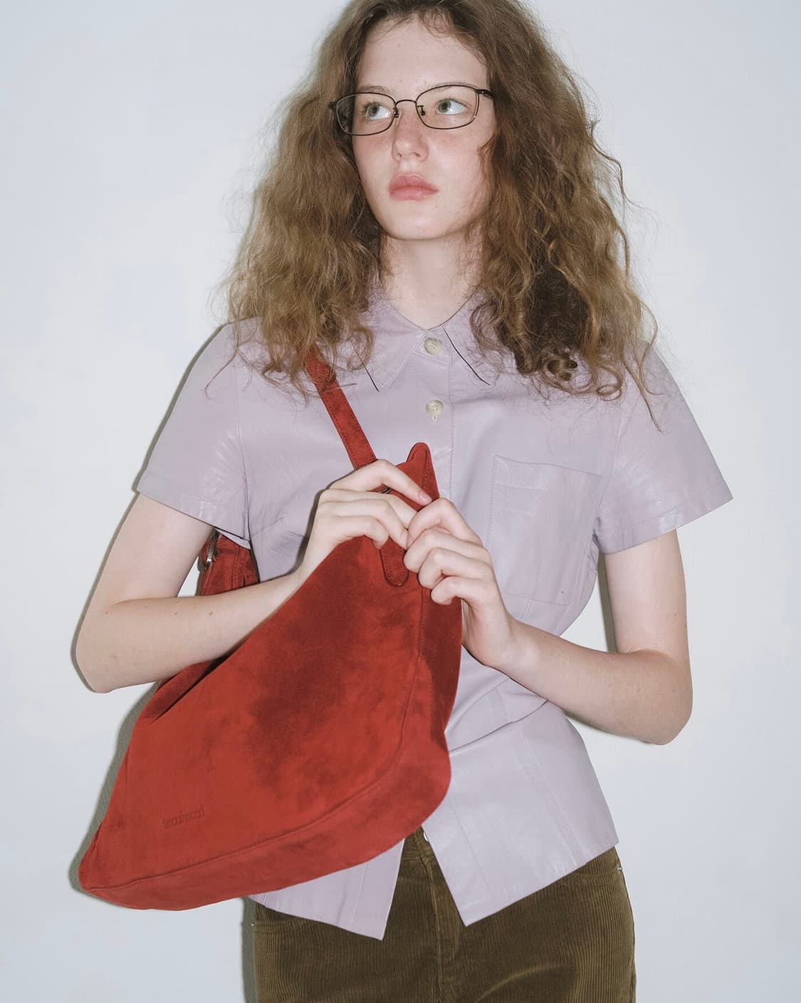 스무드무드 에트나 와이드백_ 레드 스웨이드 상품이미지1